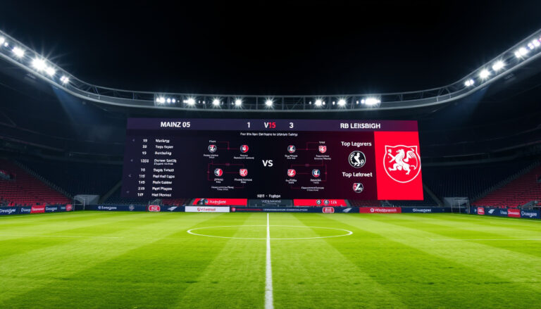 Mainz 05 gegen RB Leipzig Statistiken – Bilanz, Aufstellungen und Torschützen